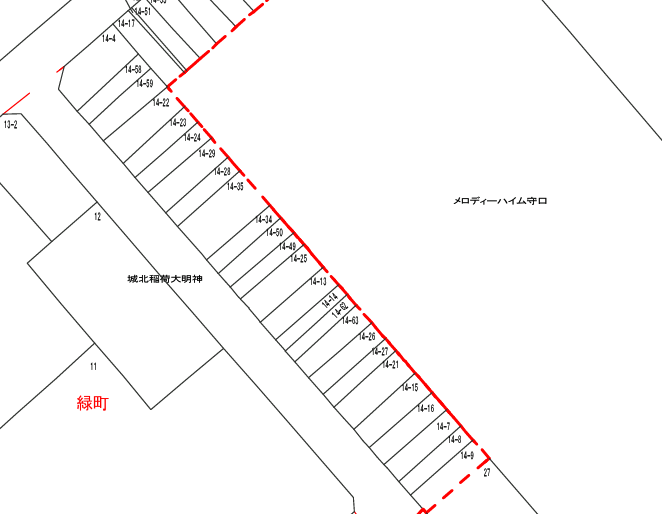 介護タクシー許可用地番図
