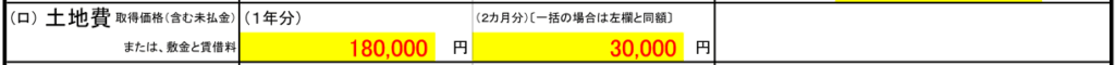 介護タクシー資金計画土地費