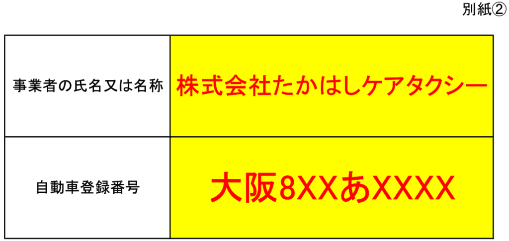 介護タクシー乗務員証 車内用